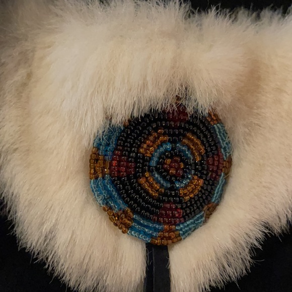 Vintage WESTERN faux FIR SUED Winter Coat - Picture 8 of 14